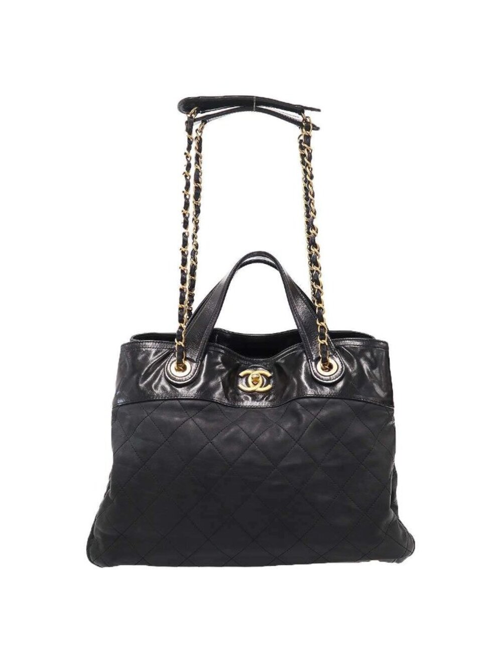 Chanel Quilted in the Mix Chain Shoulder Bag Black
